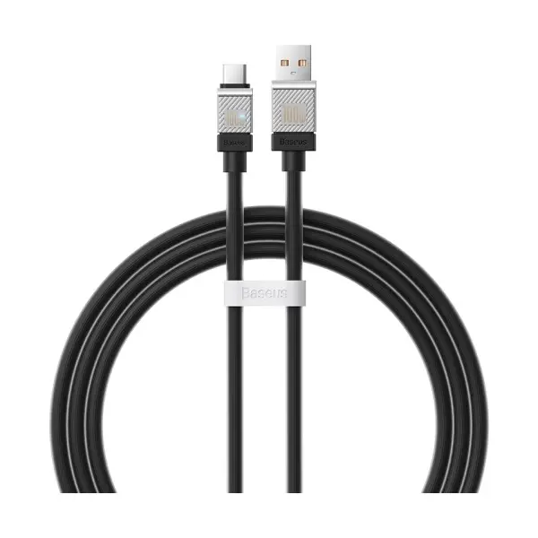 КАБЕЛЬ BASEUS COOLPLAY SERIES FAST CHARGING CABLE USB-A TO TYPE-C 100W 1M, ЧОРНИЙ CAKW000601