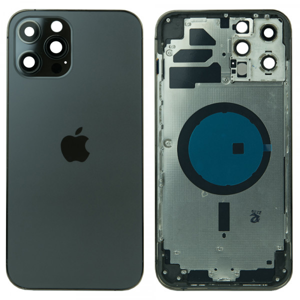 MR1_96425 Корпус телефона для iphone 12 pro max (з кнопками та sim-лотком) графітовий (ver. eu esim), original prc PRC