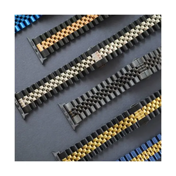 РЕМІНЕЦЬ ДЛЯ APPLE WATCH ROLEX 5-BEAD BRACELET 38, 40MM, ЧОРНИЙ