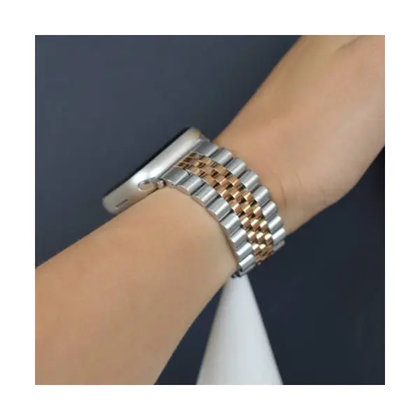 РЕМІНЕЦЬ ДЛЯ APPLE WATCH ROLEX 5-BEAD BRACELET 42, 44MM GOLD