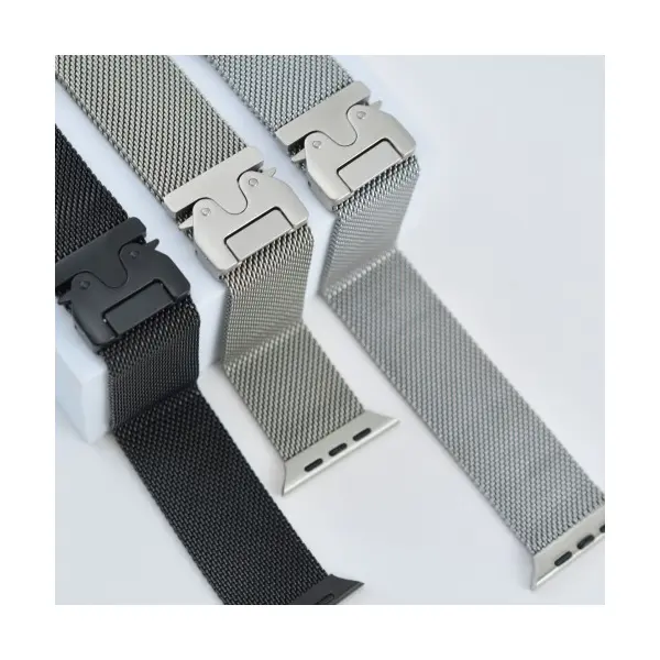 РЕМІНЕЦЬ ДЛЯ APPLE WATCH NEW MILANESE LOOP CLAPS BOX 42, 44, 45, 46, 49, ЧОРНИЙ