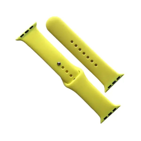 РЕМІНЕЦЬ ДЛЯ APPLE WATCH SILICONE 38, 40, 41 2IN1 (37) NEW ЖОВТИЙ