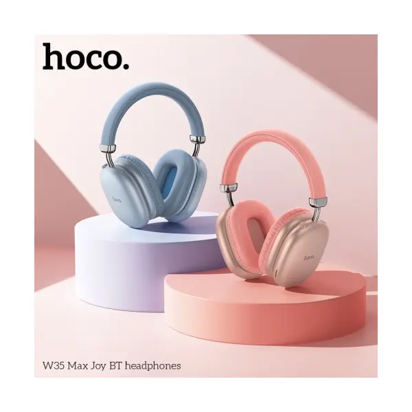 НАВУШНИКИ НАКЛАДНІ HOCO W35 MAX JOY BT5.3, 90HOURS РОЖЕВИЙ