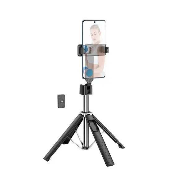 СЕЛФІ-ПАЛИЦЯ ТРИПОД HOCO K18 WAVE FOUR-LEG LIVE BROADCAST HOLDER (0,97M.), ЧОРНИЙ