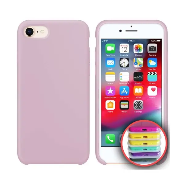 ЧОХОЛ SILICONE CASE FULL COPY ДЛЯ IPHONE 7, 8 (19) РОЖЕВИЙ SAND