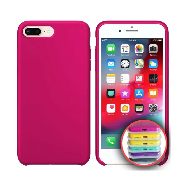 MR4_141803 Чохол silicone case full copy для iphone 7, 8plus (47) hot рожевий 