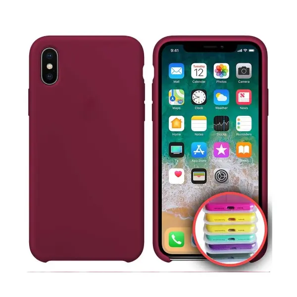 MR4_141810 Чохол silicone case full copy для iphone x, xs (52) marsala 