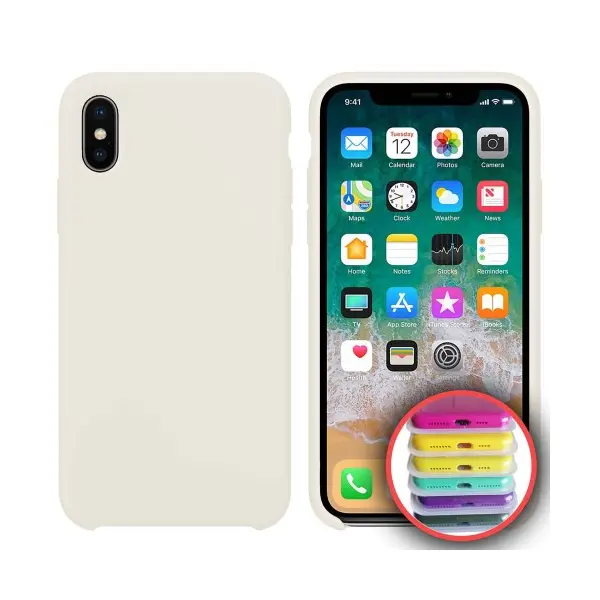 ЧОХОЛ SILICONE CASE FULL COPY ДЛЯ IPHONE XR (9), БІЛИЙ