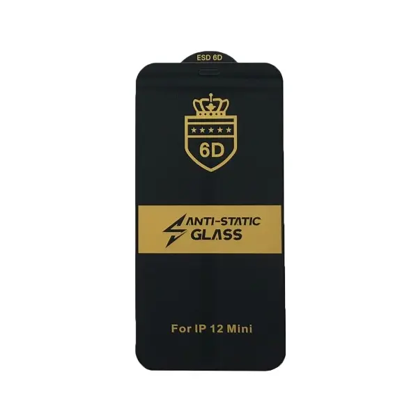 MR4_141768 Захисне скло 6d anti-static для iphone 12 mini, чорний (тех. пак) 