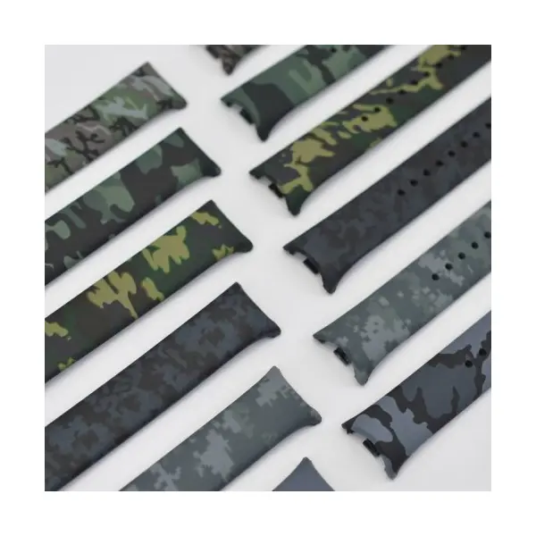 РЕМІНЕЦЬ ДЛЯ XIAOMI MI BAND 8, 9, 10 CAMOUFLAGE, ЧОРНИЙ-BLUE-БІЛИЙ