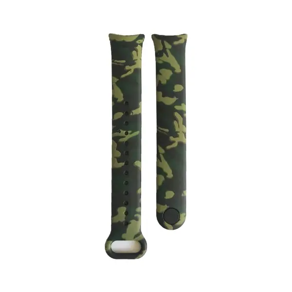 РЕМІНЕЦЬ ДЛЯ XIAOMI MI BAND 8, 9, 10 CAMOUFLAGE, ЧОРНИЙ-GREEN 2