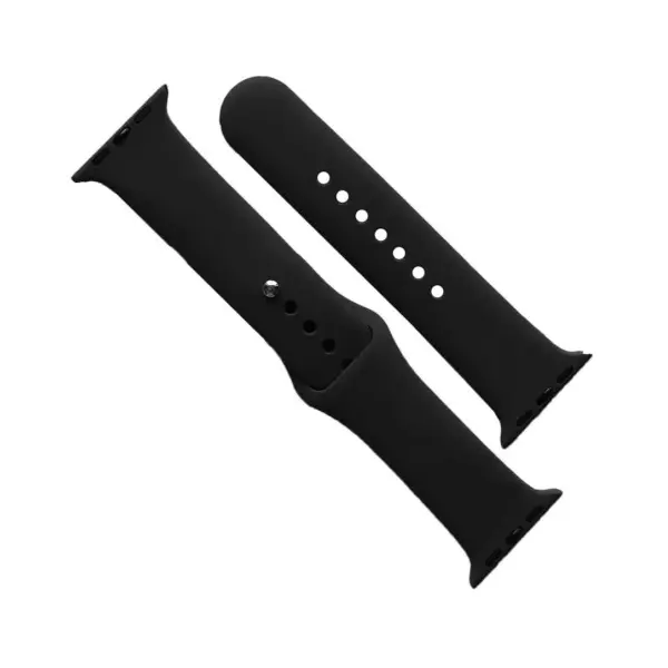 MR4_141676 Ремінець для apple watch silicone 42, 44, 45, 46, 49 2in1 (18), чорний 
