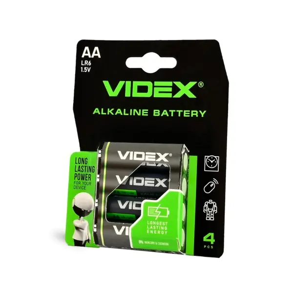 MR4_142098 Батарейка videx lr06 (aa) box 4шт (40, 720), (1894) 