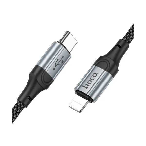 КАБЕЛЬ PD HOCO X102 FRESH PD CHARGING DATA CABLE LIGHTNING 27W, 1M, ЧОРНИЙ