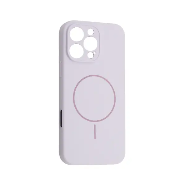 MR4_142818 Чохол silicone case full camera fine ring magsafe для iphone 16 pro max purpule lilac 
