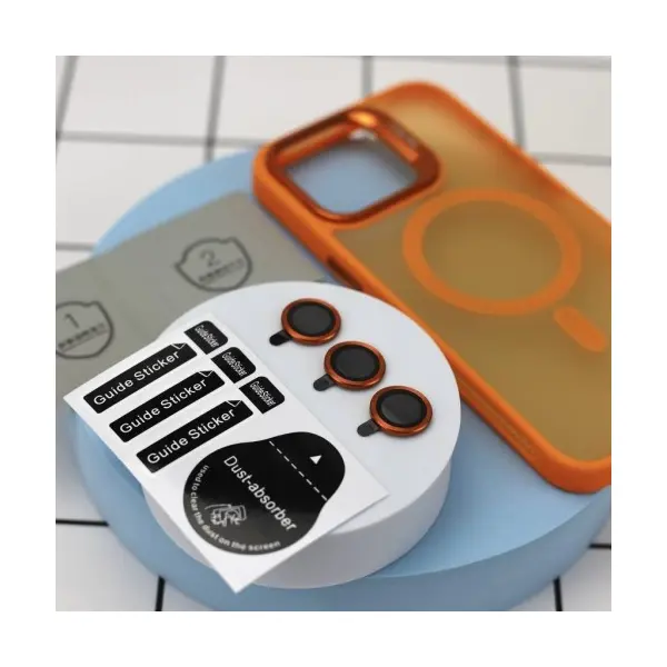 ЧОХОЛ CASE PRO MATTE FORTABLE CAMERA LENS MAGSAFE ДЛЯ IPHONE 15 ПОМАРАНЧЕВИЙ