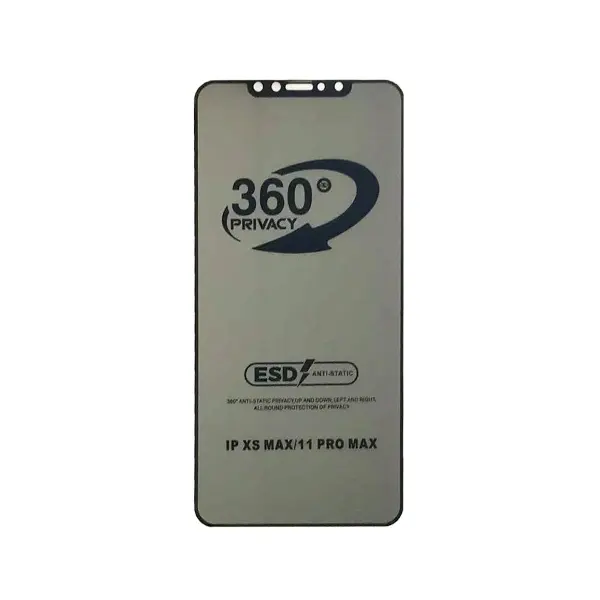 ЗАХИСНЕ СКЛО PRIVACY ANTI-STATIC 360 ДЛЯ IPHONE 11 PRO MAX, XS MAX (ТЕХ. ПАК)