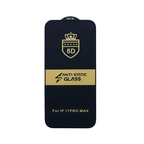 MR4_142664 Захисне скло 6d anti-static для iphone 17 pro max, чорний (тех. пак) 