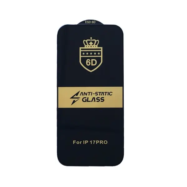 MR4_142665 Захисне скло 6d anti-static для iphone 17 pro, чорний (тех. пак) 