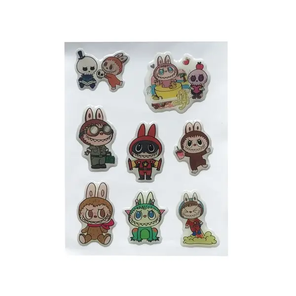 MR4_142441 Набір наклейок 3d stickers labubu 4 