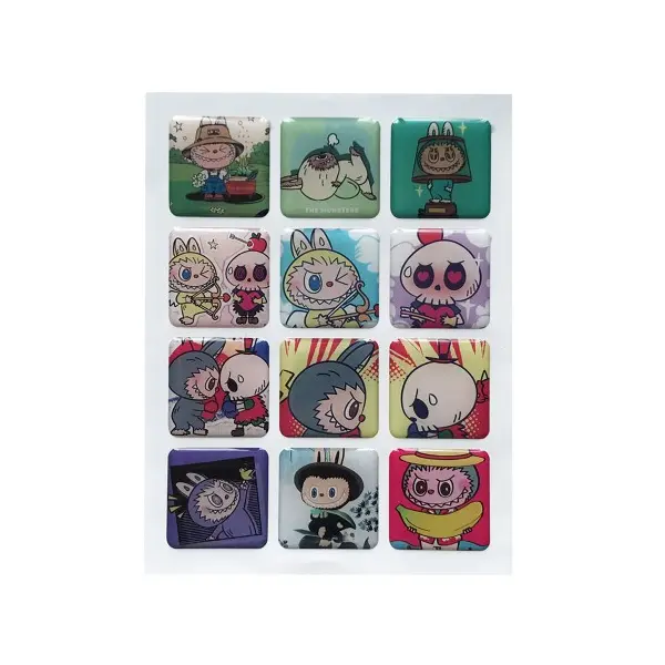 НАБІР НАКЛЕЙОК 3D STICKERS LABUBU 6