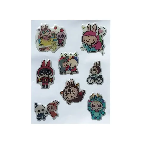 НАБІР НАКЛЕЙОК 3D STICKERS LABUBU 8