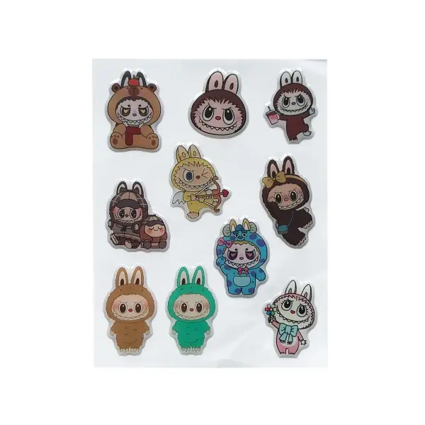 MR4_142439 Набір наклейок 3d stickers labubu 2 