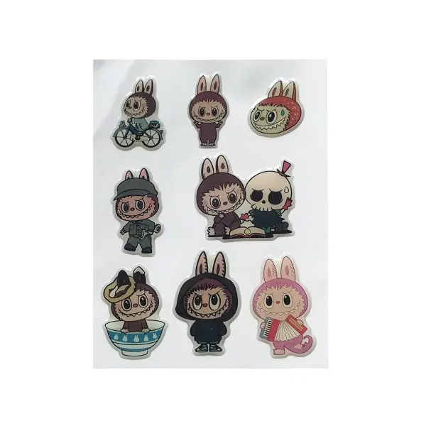 НАБІР НАКЛЕЙОК 3D STICKERS LABUBU 3