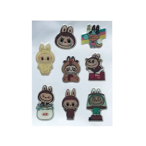 НАБІР НАКЛЕЙОК 3D STICKERS LABUBU 10