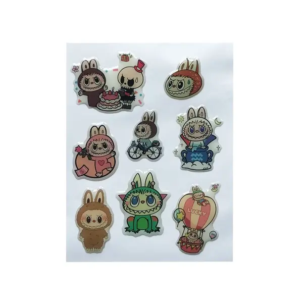 НАБІР НАКЛЕЙОК 3D STICKERS LABUBU 12