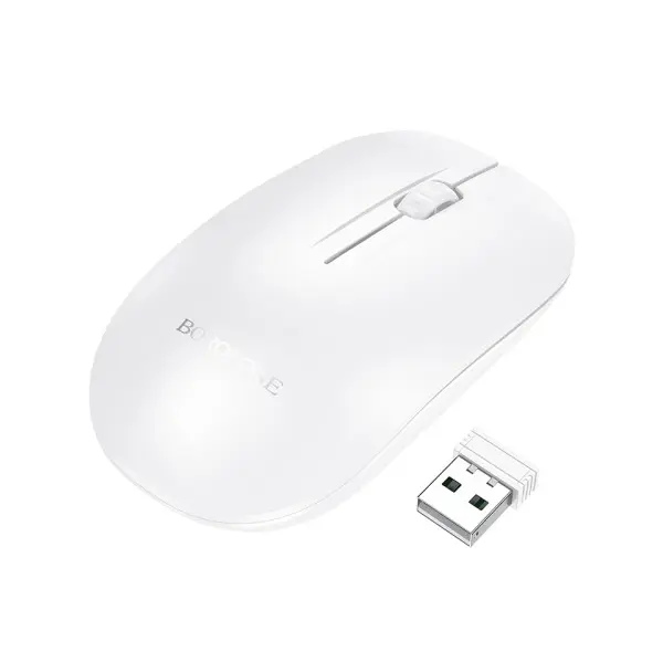 БЕЗДРОТОВА МИШКА BOROFONE BG14 PLANET 2.4G BUSINESS WIRELESS MOUSE, БІЛИЙ