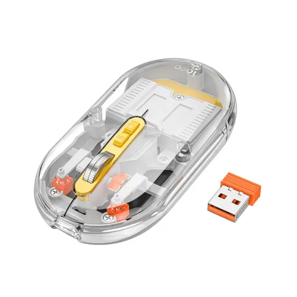 КОМПЮТЕРНА МИШКА HOCO GM35 GENERAL DUAL-MODE SILENT WIRELESS MOUSE (BATTERY VERSION) SPACE, СІРИЙ
