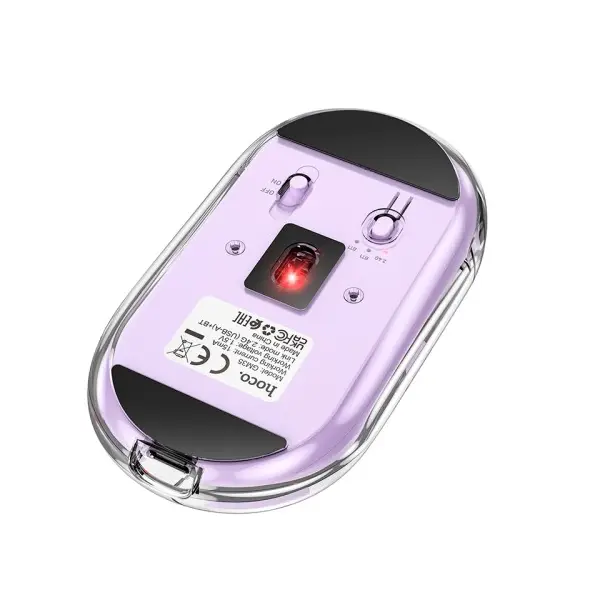 КОМП'ЮТЕРНА МИШКА HOCO GM35 GENERAL DUAL-MODE SILENT WIRELESS MOUSE (BATTERY VERSION) ROMANTIC ПУРПУРОВИЙ