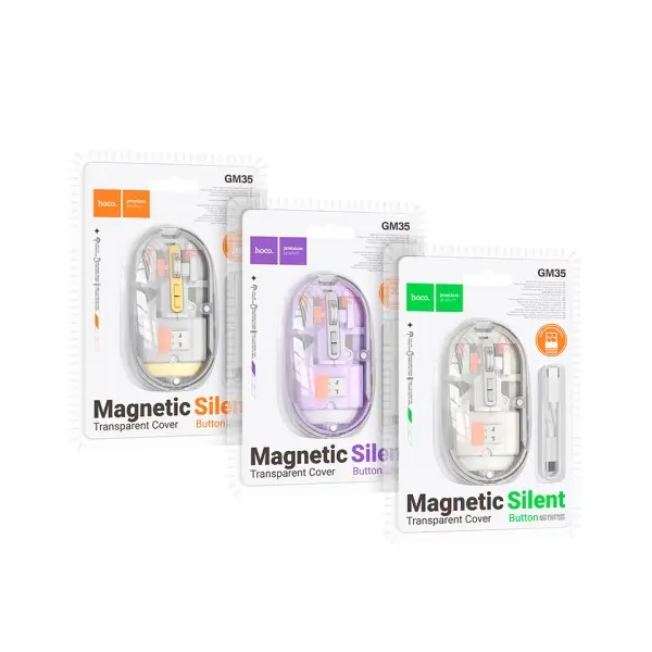 КОМП'ЮТЕРНА МИШКА HOCO GM35 GENERAL DUAL-MODE SILENT WIRELESS MOUSE (BATTERY VERSION) ROMANTIC ПУРПУРОВИЙ