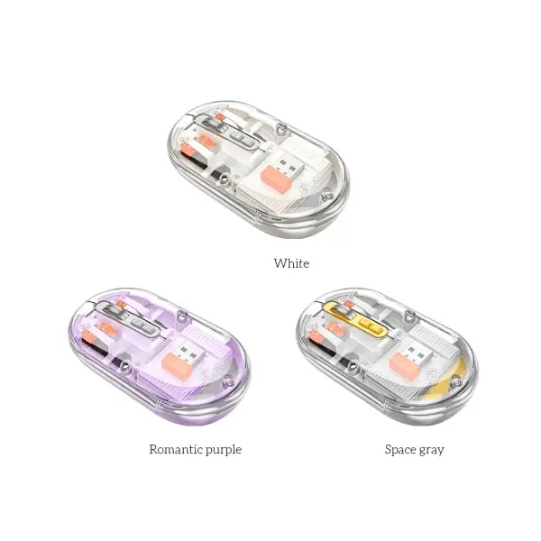 КОМП'ЮТЕРНА МИШКА HOCO GM35 GENERAL DUAL-MODE SILENT WIRELESS MOUSE (BATTERY VERSION) ROMANTIC ПУРПУРОВИЙ