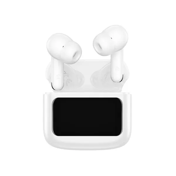 MR4_142613 Навушники бездротові hoco eq14 cool color true wireless bt headset with touch screen, білий 