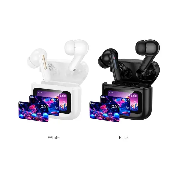 MR4_142613 Навушники бездротові hoco eq14 cool color true wireless bt headset with touch screen, білий 