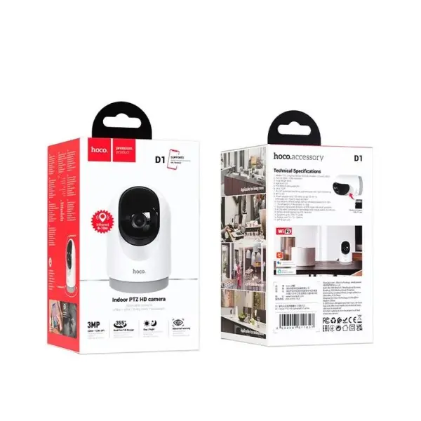 КАМЕРА ВІДЕОСПОСТЕРЕЖЕННЯ HOCO D1 INDOOR PTZ HD CAMERA, БІЛИЙ