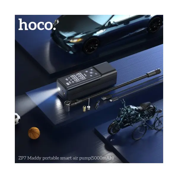 MR4_142601 Автомобільний насос hoco zp7 maddy (5000mah), чорний 