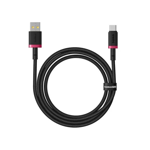 КАБЕЛЬ BASEUS DURA SERIES USB-A TO TYPE-C 60W 1M, ЧОРНИЙ-ЧЕРВОНИЙ P10377802U01-01