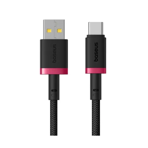 КАБЕЛЬ BASEUS DURA SERIES USB-A TO TYPE-C 60W 1M, ЧОРНИЙ-ЧЕРВОНИЙ P10377802U01-01