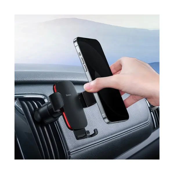 АВТОТРИМАЧ BASEUS METAL AGE GRAVITY CAR MOUNT AIR OUTLET VERSION, ЧОРНИЙ SUJS000001