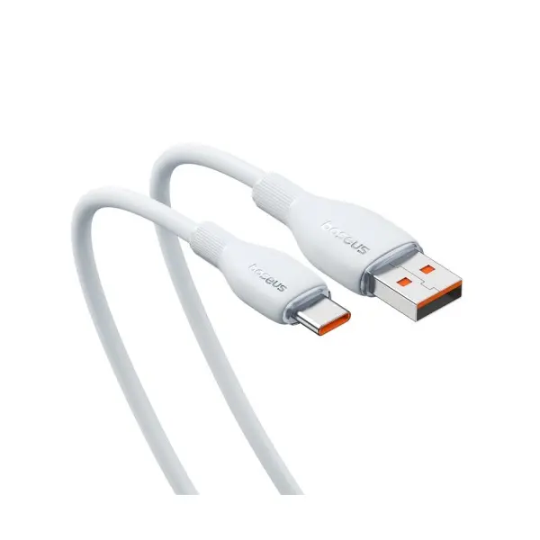 MR4_142737 Кабель baseus pudding series fast charging cable usb-a to type-c 100w 1.2m, білий p10355703221-00 