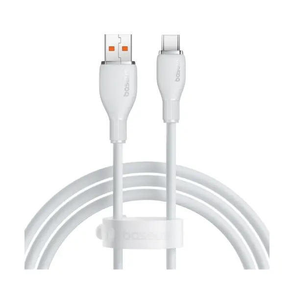 MR4_142737 Кабель baseus pudding series fast charging cable usb-a to type-c 100w 1.2m, білий p10355703221-00 