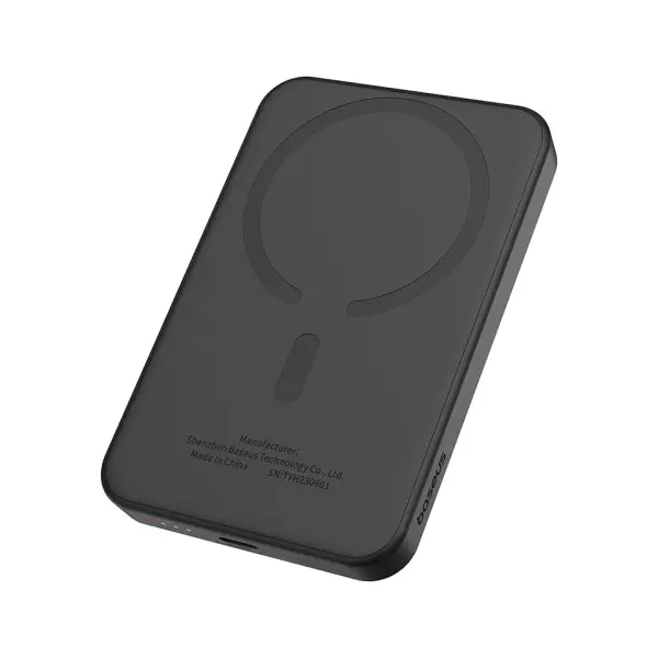 ЗОВНІШНІЙ АКУМУЛЯТОР POWER BANK BASEUS MAGNETIC MINI WIRELESS FAST CHARGE 5 000MAH 20W, ЧОРНИЙ P10022107113-00