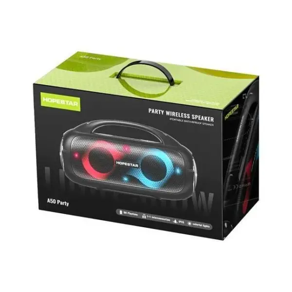 MR4_143114 Колонка bluetooth hopestar a50party led 60w, чорний 