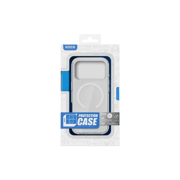ЧОХОЛ ROCK CRYSTAL SHIELD TRANSPARENT MAGNETIC PROTECTION CASE ДЛЯ IPHONE 17 PRO MAX TRANSPARENT