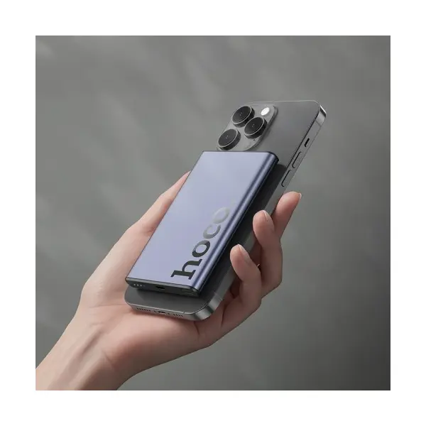 MR4_143167 Зовнішній акумулятор power bank hoco q32 bird pd20w wireless magnetic power bank (5000mah) metal, сірий HOCO