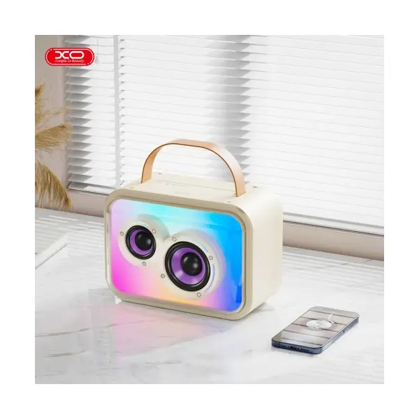 АКУСТИЧНА СИСТЕМА XO F54 GLOSSY COOL LIGHT K-SONG AUDIO 20W, БІЛИЙ