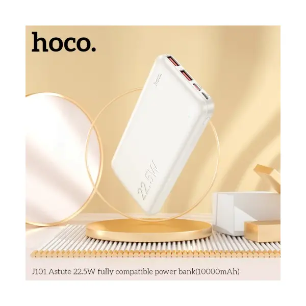 MR4_143164 Зовнішній акумулятор power bank hoco j101 astute 22.5w fully compatible 10 000mah, білий 